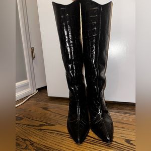 Schutz Maryana Black Block Heel Boot size 8. Good condition.